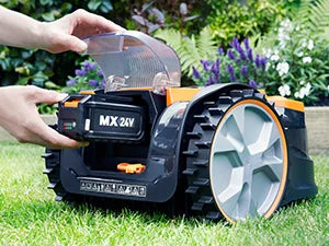 OcuMow™ Robot Lawn Mower Perimeter Wire Free Robotic for Small Yards up to 1000 Square feet Optical Navigation Automa