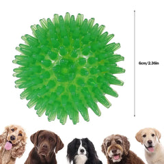 3/30Pcs Dogs Chew Spiky Ball Soft TPR Squeaky Dog Ball Toys Floatable Dog Pool Toy Reduce Anxiety Toss Fetch Toys NEW