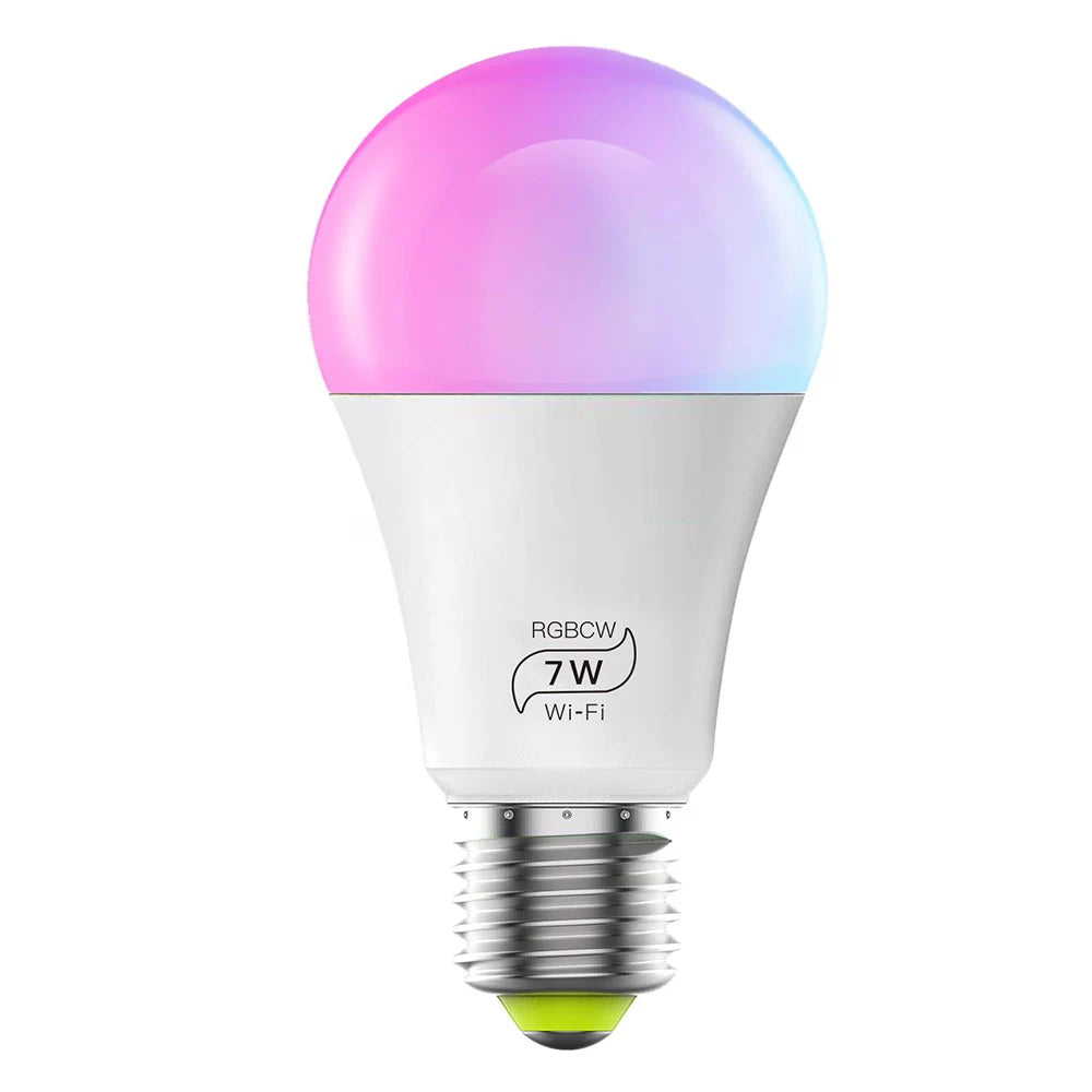 7W E27 Wifi RGB LED Bulb Dimmable Smart Light Home Party Decor Voice Control Magic Bulb Lamp With Alexa and Google Assistant D30