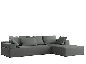 Modular Cloud Sofa Couch,Minimalist Style Living Room Furniture Set,Chenille Fabric Sectional with Pillows and Removable Armrest