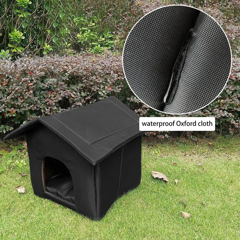 Foldable Cat House Outdoor Waterproof Pet House For Small Dogs Kitten Puppy Cave Nest With Pets Pad Dog Cat Bed Tent Supplies