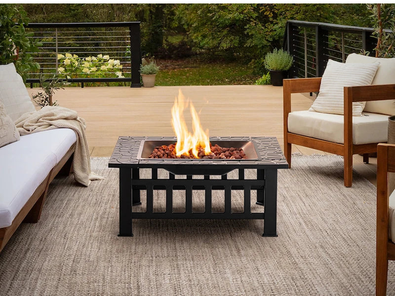 Fire Pit Outdoor Firepit Table Metal Fireplaces for Outside Patio