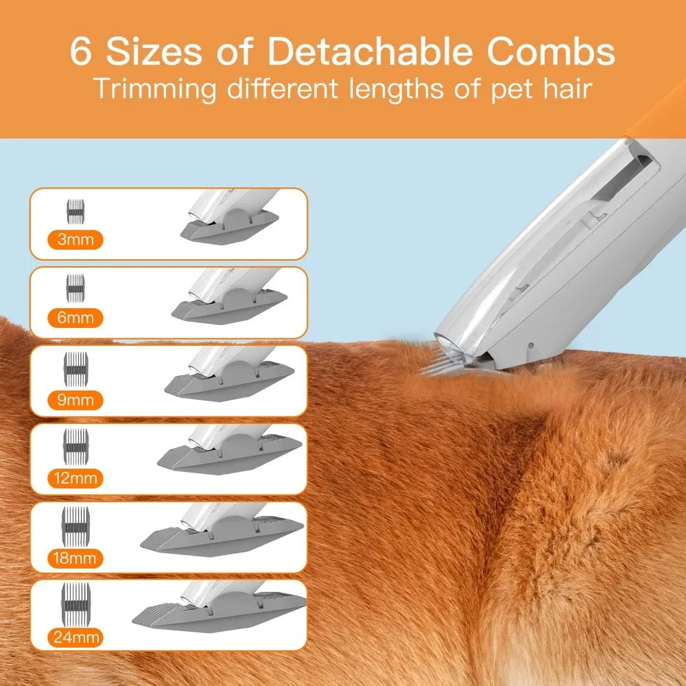 Dog Grooming Vacuum, Dog Grooming Kit,12000Pa Strong Pet Grooming Vacuum for Dogs, 2L Large Capacity Dog Vacuum for Shedding