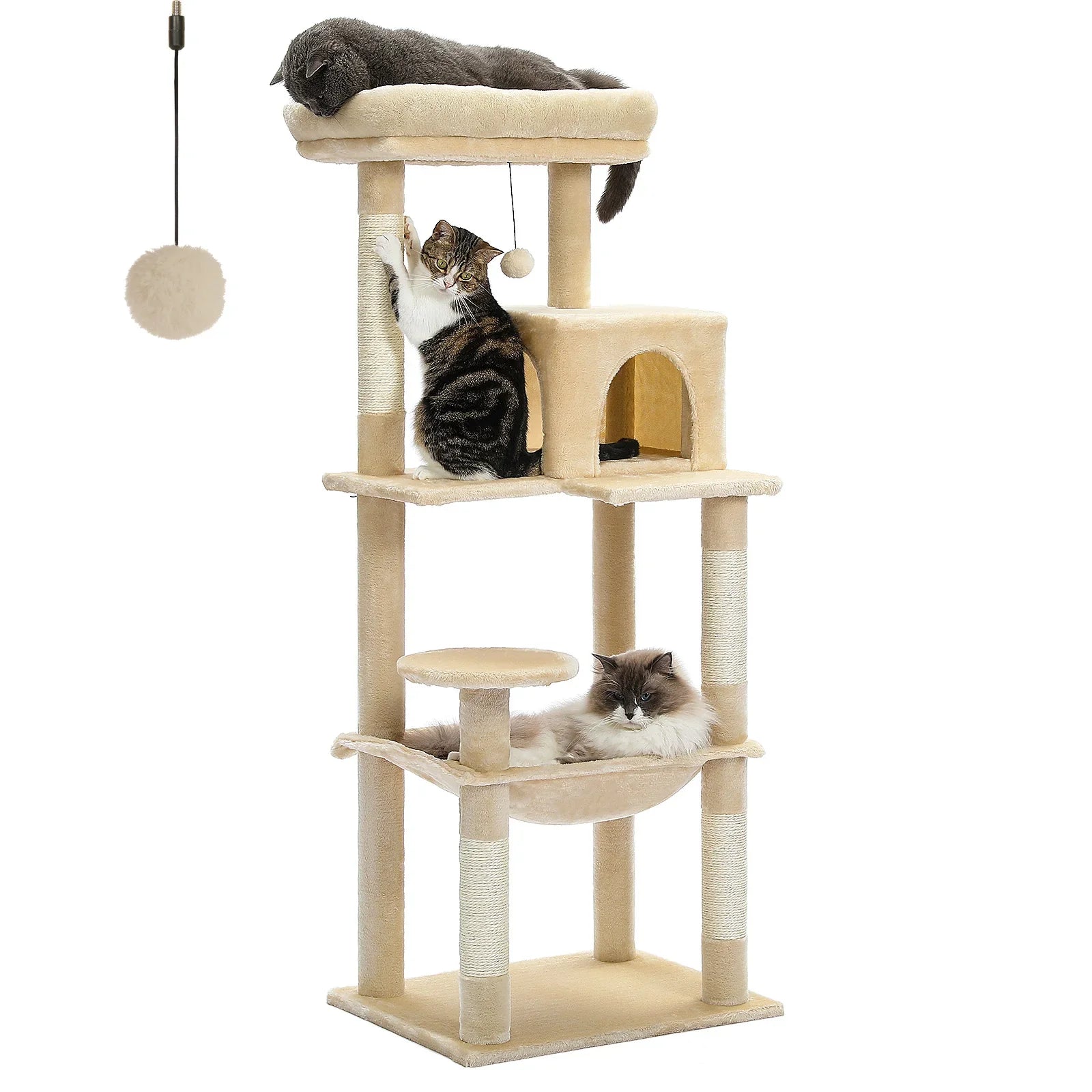 Multi-Level Cat Tree Tower with Condo Scratching Post for Cat Furniture House Cat Scratcher Cat Supplies Cat Toy