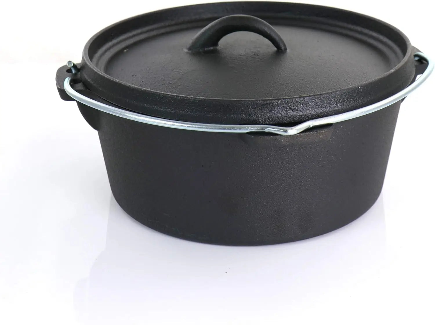 MegaChef Assorted Pre-Seasoned OVEN SAFE, Cast Iron Cookware Set, 5 Piece, Black