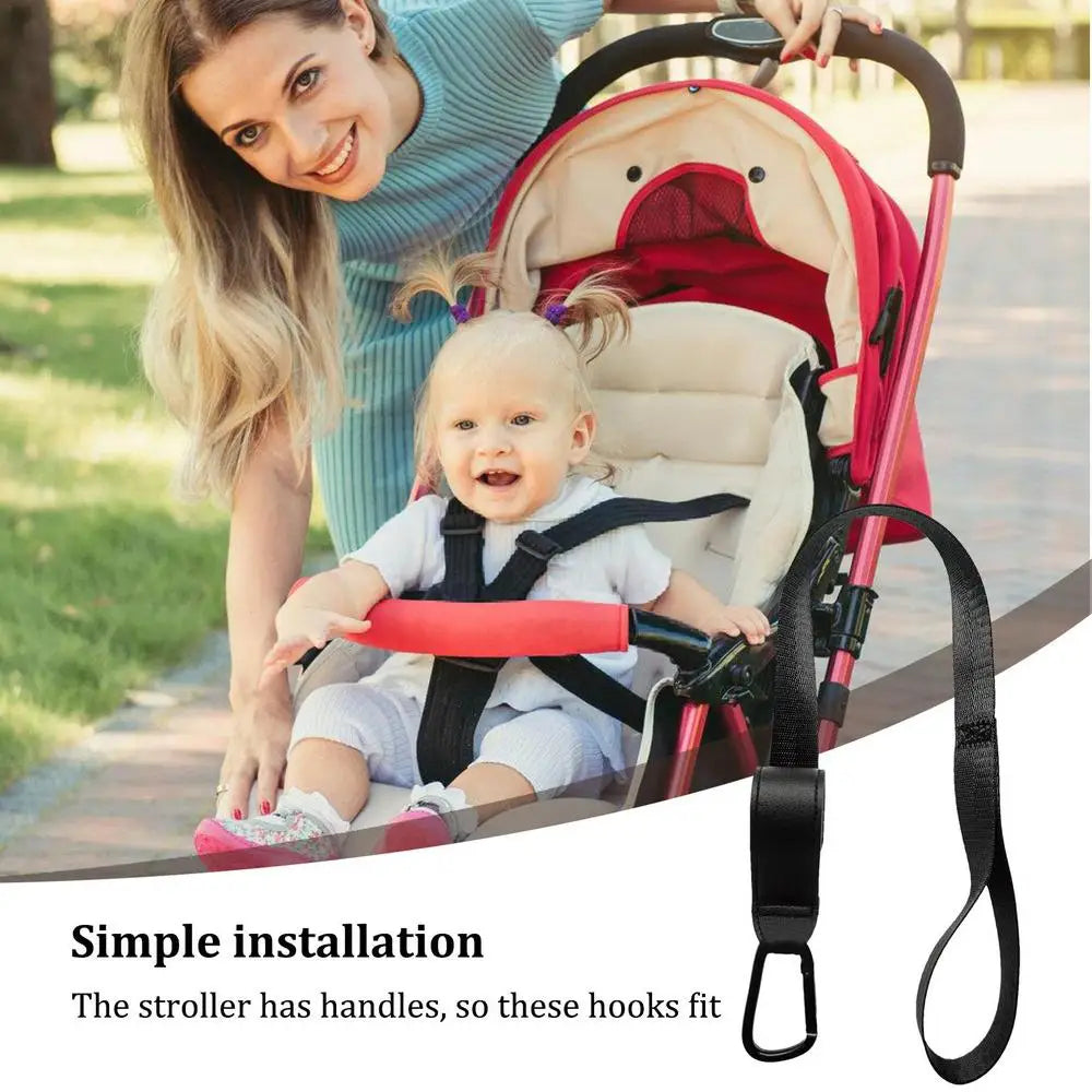 Stroller Hanger Heavy Duty Stroller Hooks Multipurpose Stroller Straps Stroller Accessories For Jogging Walking Shopping Fits