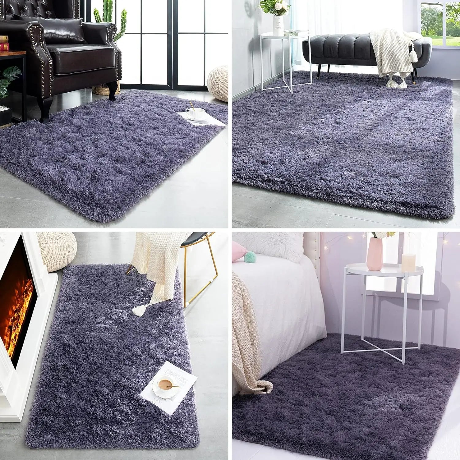 Noahas Fluffy Rugs for Bedroom Fuzzy Area Rugs for Living Room Soft Kids Carpet Non Slip Rugs for Hardwood Floors Room Decor