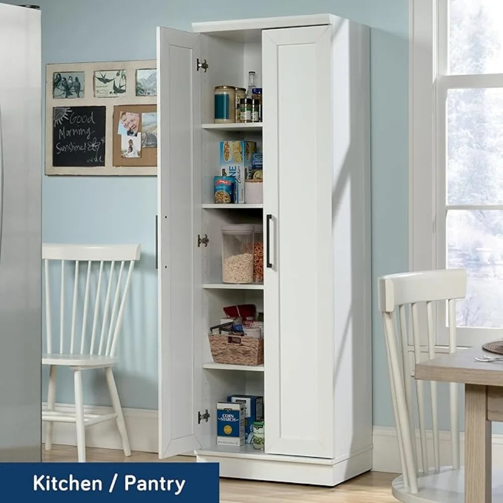 Kitchen Pantry Cabinet, with Four Adjustable Shelves,  Freestanding Storage Cabinets Organizer, Kitchen Cabinet