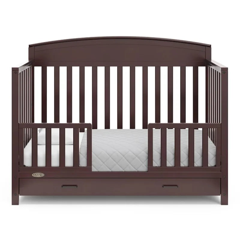 Benton 5-in-1 Convertible Crib – GREENGUARD Gold Certified,Converts from Baby Crib to Toddler Bed,Daybed and Full-Size Bed