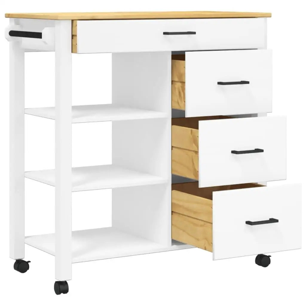 for monza Solid Pine Kitchen Trolley - 33.1x15. for X3 5.4 Inch Storage Cart