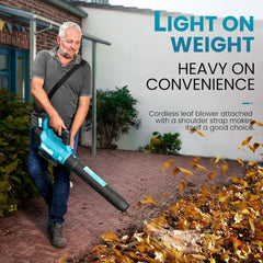 Leaf Blower Cordless, 580CFM/160MPH & 3 Speed Levels, Electric Cordless Leaf Blower with 2 * 4.0Ah Battery Powered