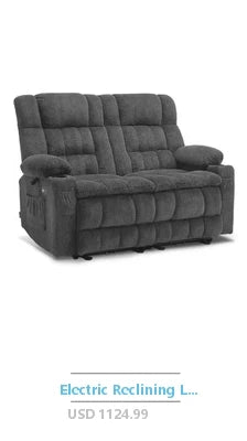 Leather Loveseat Recliner with Console Cup Holders USB Ports Double Reclining Sofa Couch