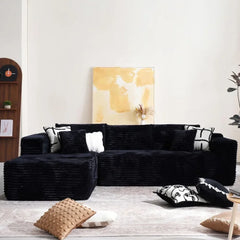 Cloud Sectional Couch with Comfy Chaise,Minimalist Modular Couches Sleeper for Living Room Bedroom Apartment Lounge