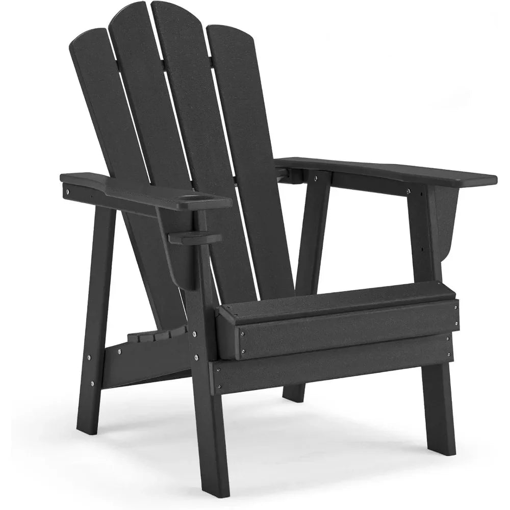 Adirondack Chair Oversized Balcony Porch Patio Outdoor Chair for Lawn, Backyard, Deck, Garden, Camping - Easy Installation