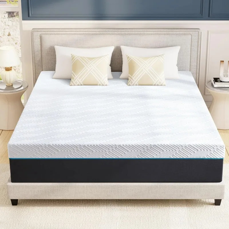 Full Mattress,10-Inch Queen Size Foam Mattress in Box, Edges Support for Sleep Supportive, 60" X 80" X 10"