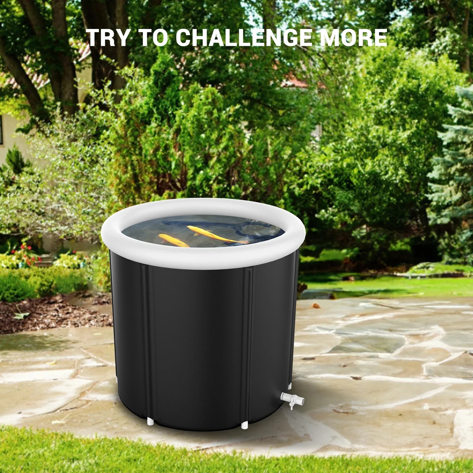 400L Large Ice Bath Tub Outdoor with Cover Portable Bathtub Athletes Cold Water Therapy Tub for Recovery Cold Plunge Tub