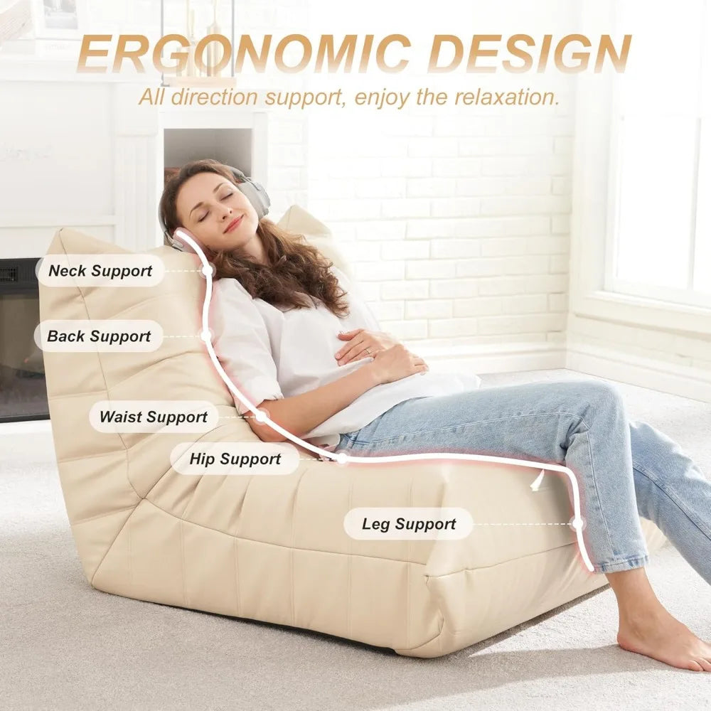 Bean Bag Chair, Giant Bean Bag Sofa Ergonomic Design No Assembly Required Super Soft & Comfort Suitable for bedrooms