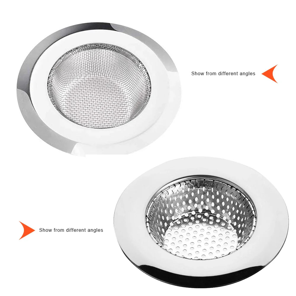 1PCS Kitchen Sink Filter Stainless Steel Mesh Sink Strainer Filter Bathroom Sink Strainer Drain Hole Filter Trap Waste Screen