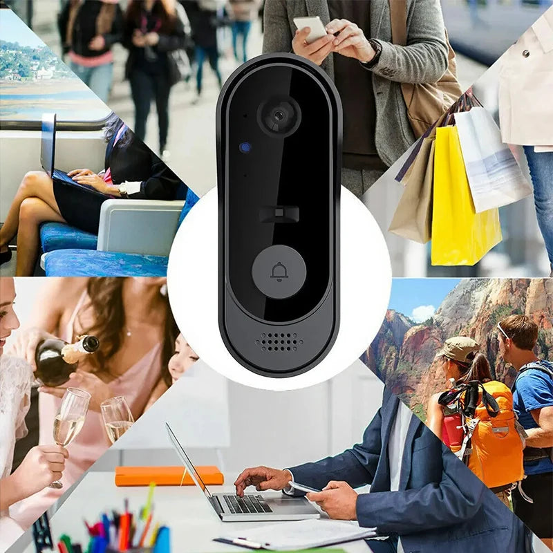 1080P Wireless WIFI Video Doorbell Intercom Door Bell with Camera Tuya Smart Home for Security Protection PIR Motion Detection