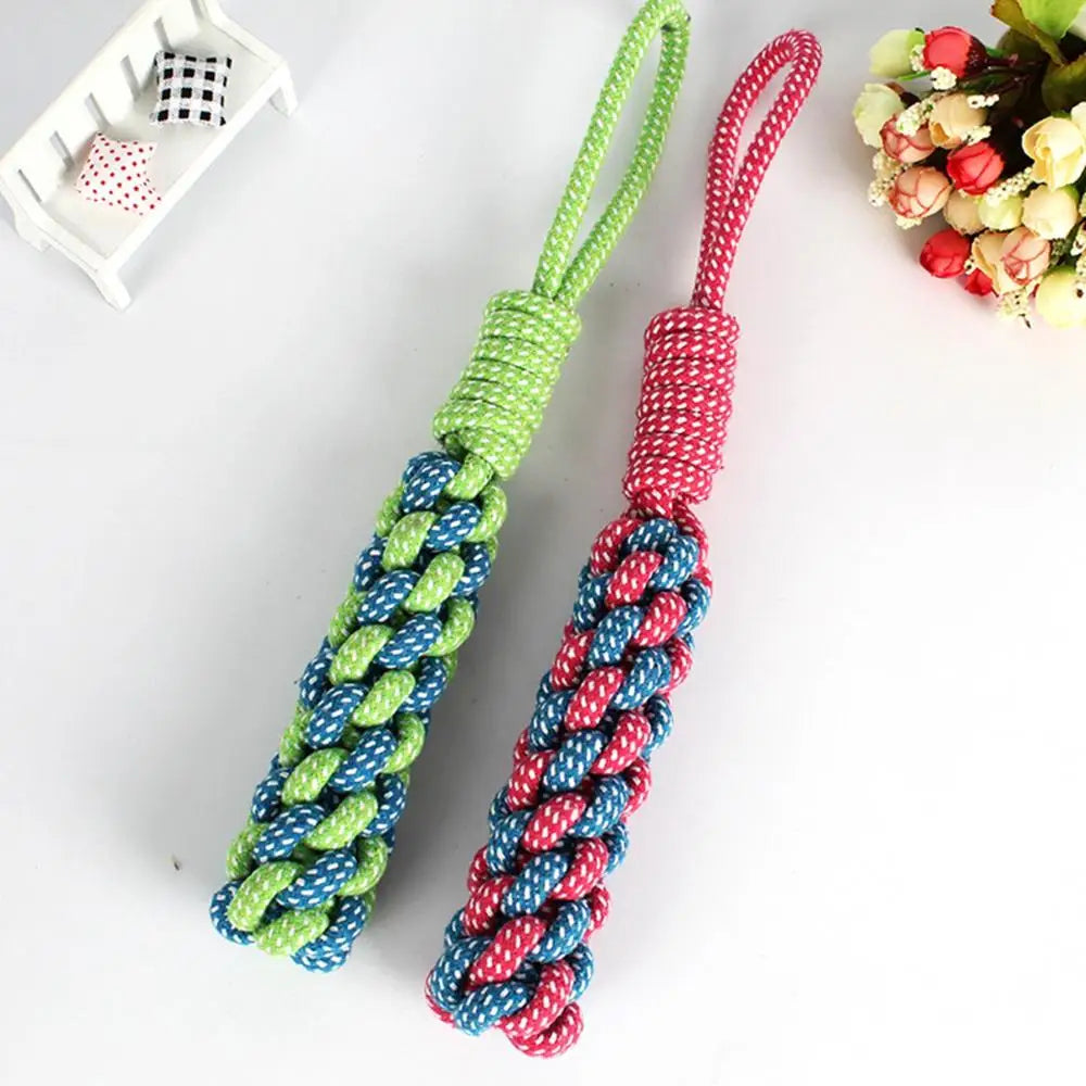 New Guaranteed Entertainment with This Extremely Durable Premium High-Quality Braided Cotton Rope Dog Chew Toy - Reliable, Long-