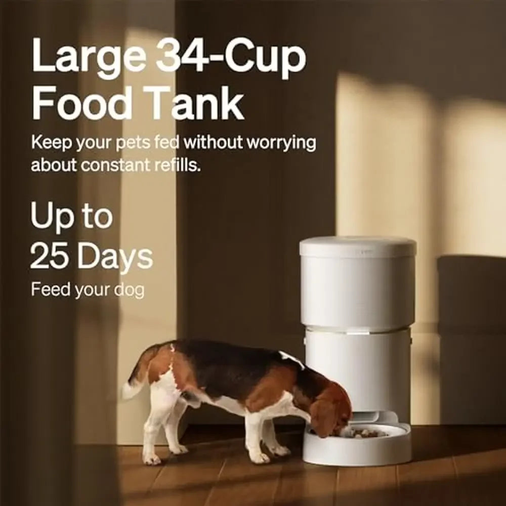 Vacuum-Sealed Smart Pet Feeder 8L Wi-Fi Automatic Food Dispenser with Meal Planner Notifications