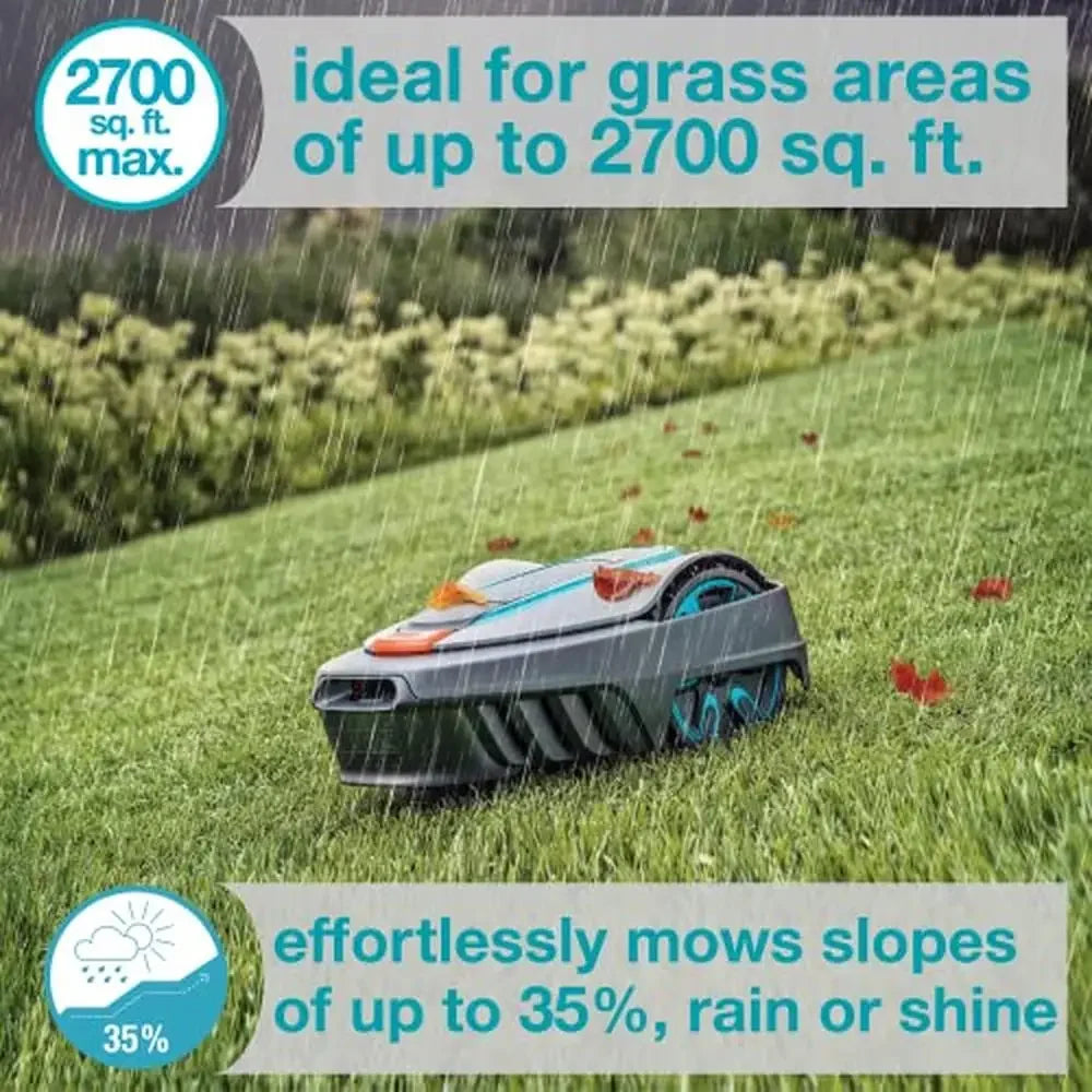 Robotic Lawn Mower Intelligent Navigation Quiet Cutting Safe Boundary Control All-Weather Resilience DIY Setup Battery Powered