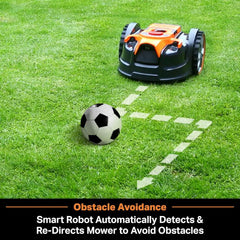 OcuMow™ Robot Lawn Mower Perimeter Wire Free Robotic for Small Yards up to 1000 Square feet Optical Navigation Automa