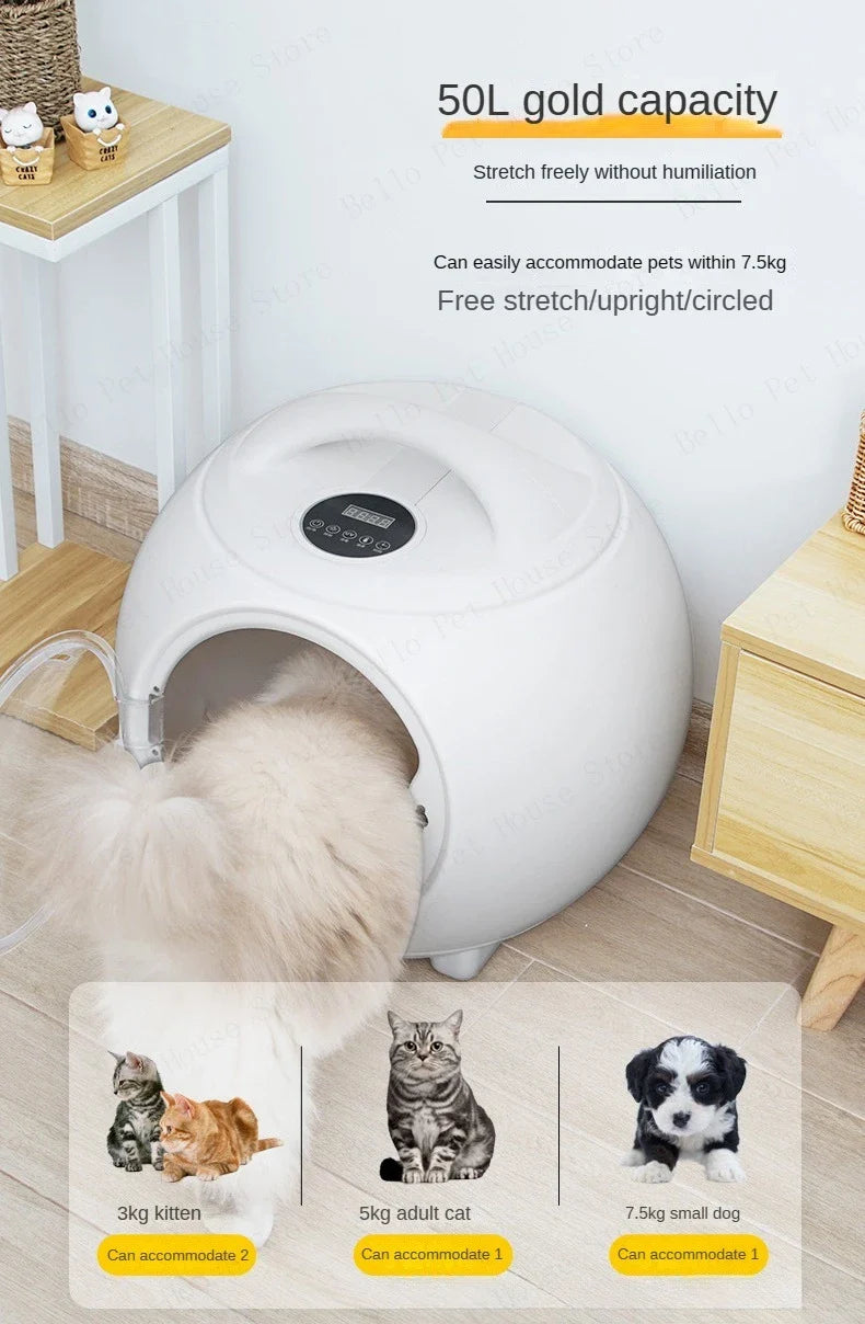 Pet Smart Drying Box Household Fully Automatic Cat Dryer Silent Small Dog Hair Dryer Pet Dry Room Hair Dryer for Cats and Dogs