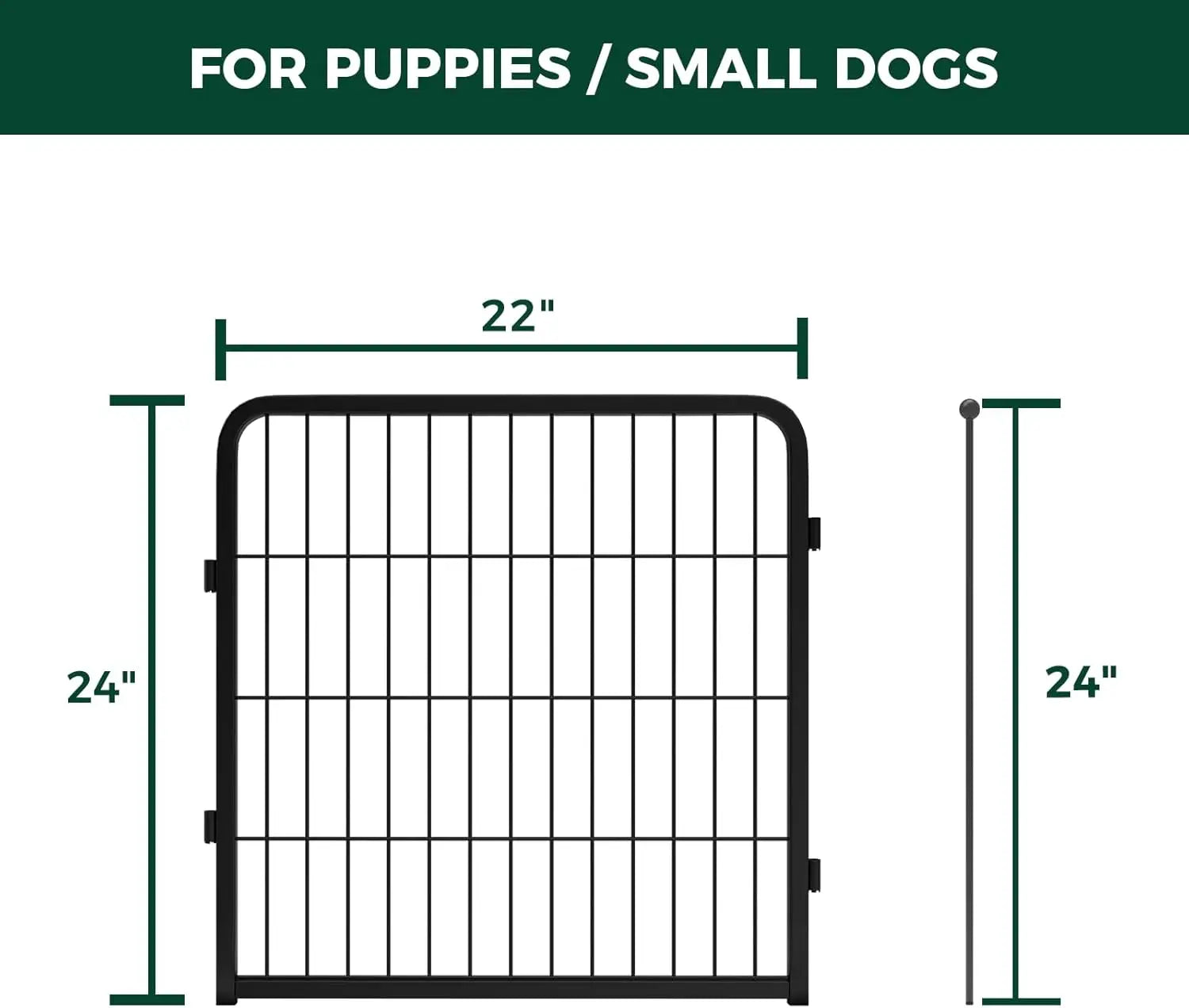 Dog Playpen Designed for Indoor Use, 40" Height for Large Dogs, Black Patented, Heavy Duty Metal Portable Dog Pens Fences