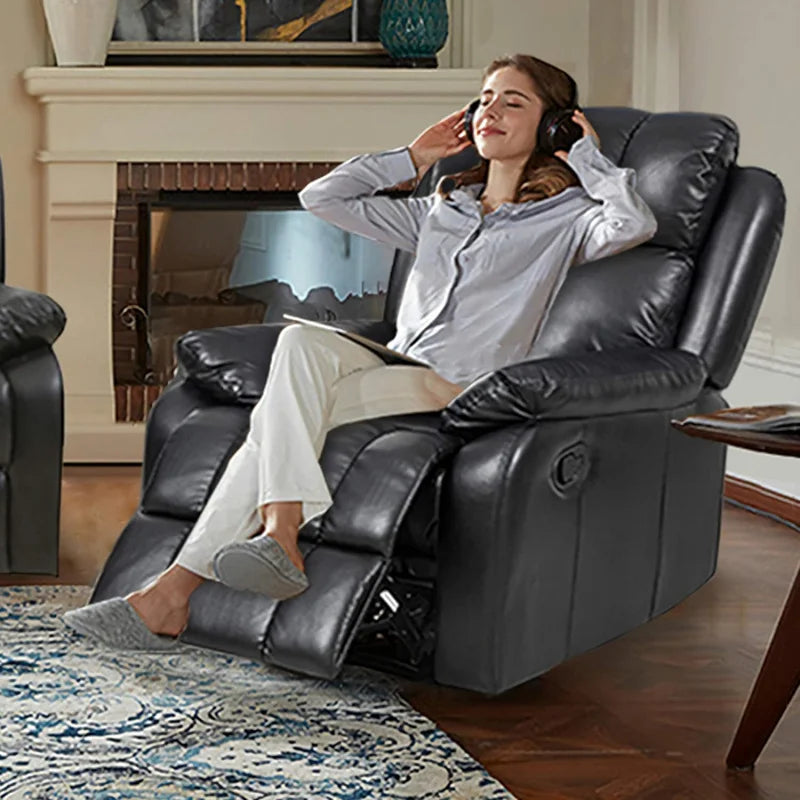 Recliner Chair Leather Sofa Recliner Couch Manual Reclining Home Theater Seating Manual Recliner Motion for Living Room Furnitur