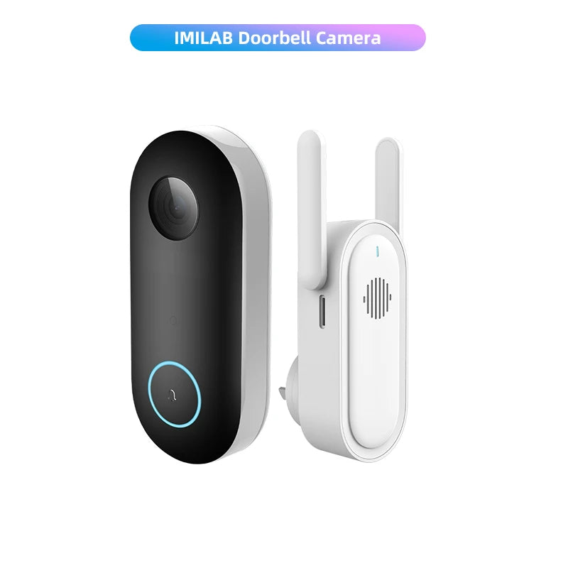 IMILAB Smart Video Doorbell 5200mAh Security Camera Accurate Human Detection Local Storag Instant Alert 2.5k