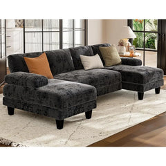 U Shaped Sectional Couches for Living Room, 111 Inch Modular Sofa with Double Chaise, Large Lounge Couch for Apartment