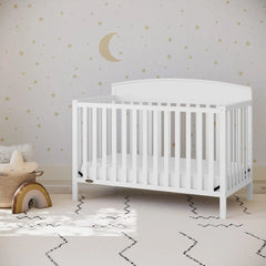 Benton 5-in-1 Convertible Crib (White) – GREENGUARD Gold Certified, Converts from Baby Crib to Toddler Bed, Daybed and Full-Size