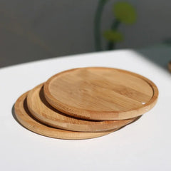 Tea Coffee Cup Pad Placemats Decor Walnut Bamboo Coasters Durable Heat Resistant Square Round Drink Mat Bowl Teapot