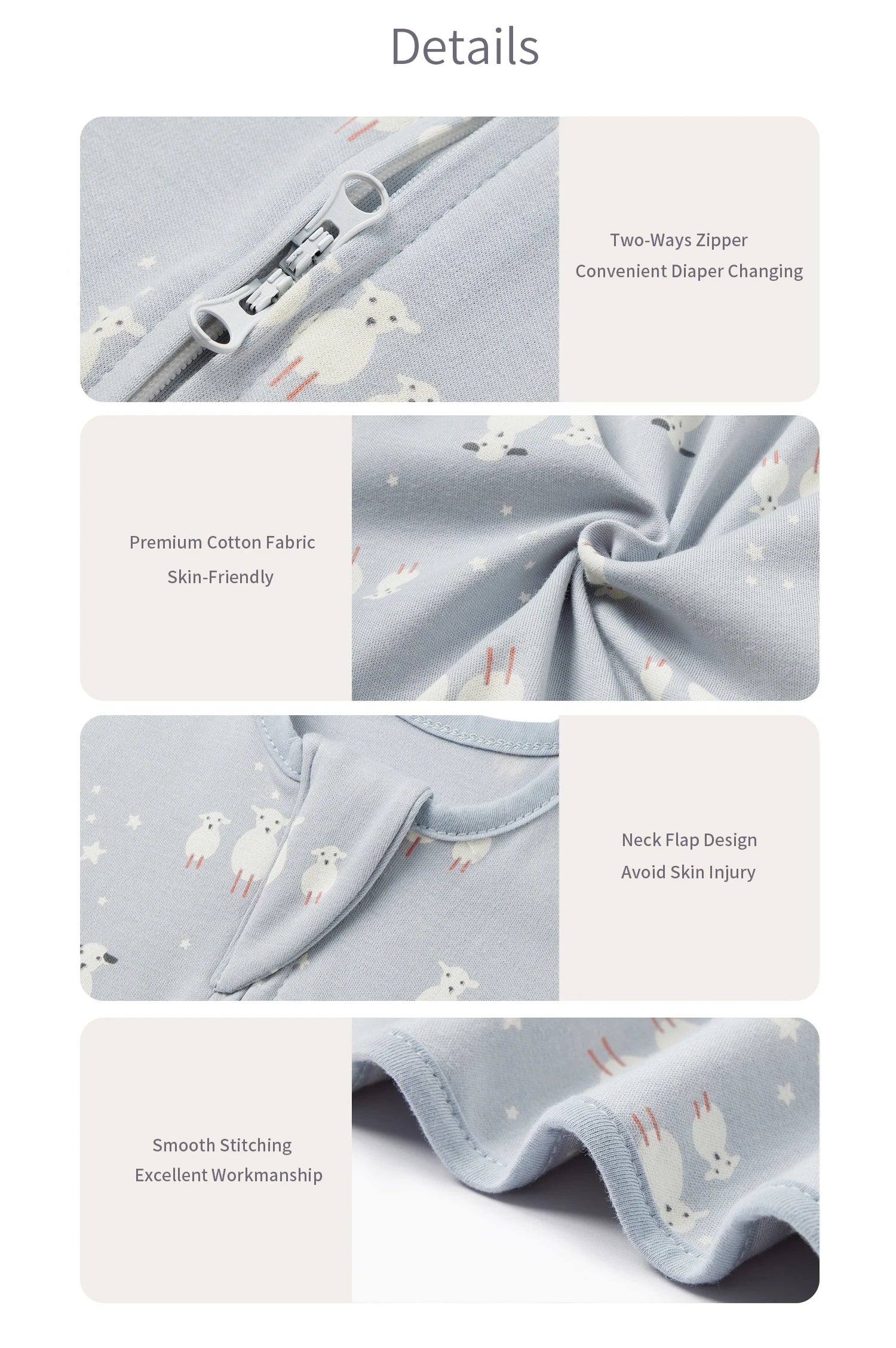 INSULAR 4 Seasons Newborn Cotton Anti-shock Sleeping Bags Raised Hand Printed Sleepsacks Baby Swaddle Bags Infant Items