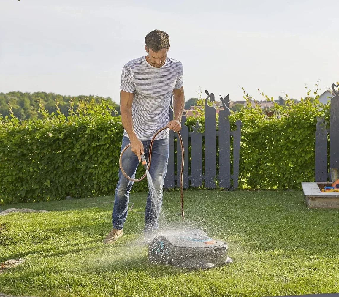 Automatic Robotic Lawn Mower, with Bluetooth App and Boundary Wire, for Lawns Up To 8100 Sq Ft,Grey