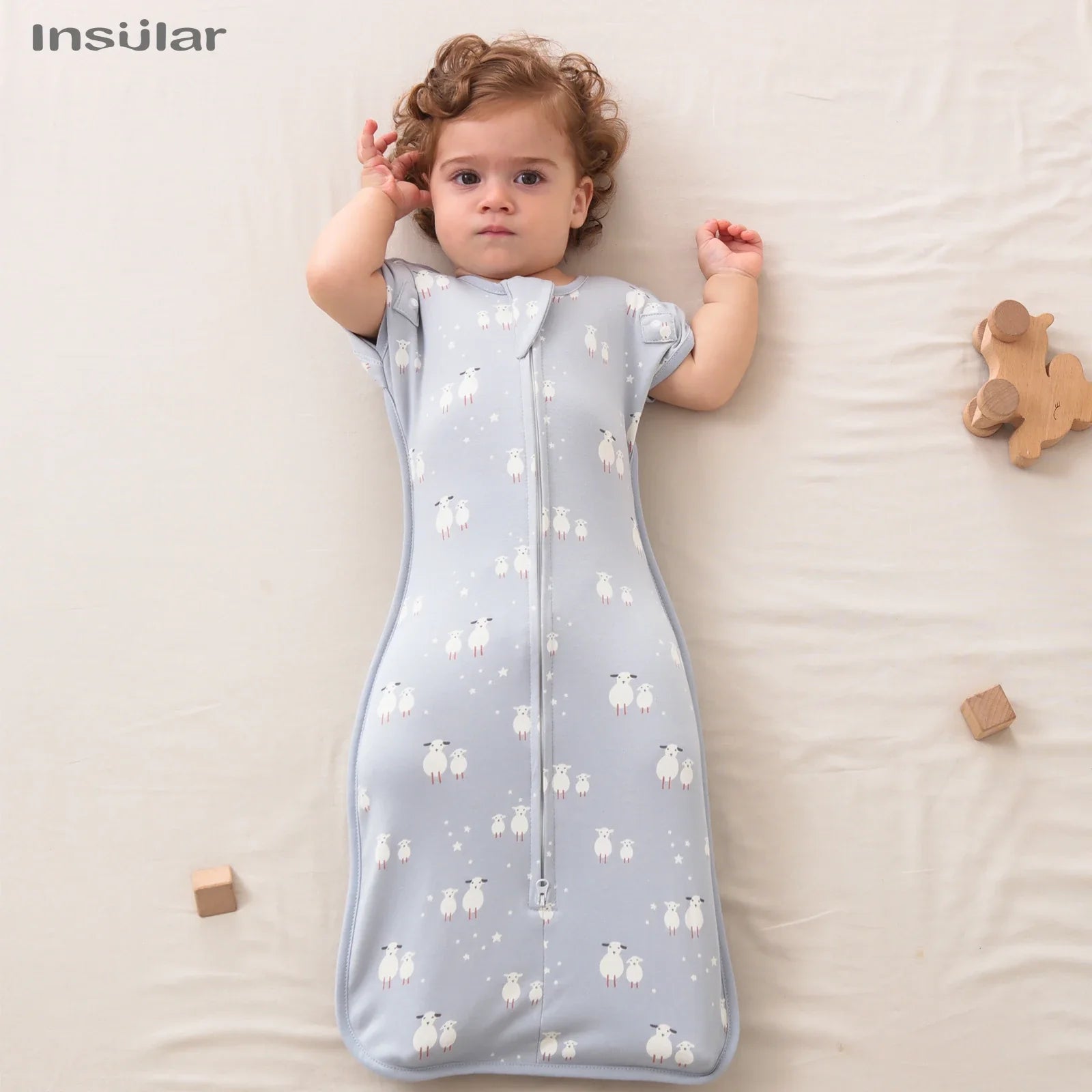 INSULAR 4 Seasons Newborn Cotton Anti-shock Sleeping Bags Raised Hand Printed Sleepsacks Baby Swaddle Bags Infant Items