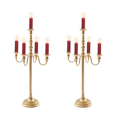 28In Floor Candelabra Tall Candlestick Candle Holders Table Centerpiece  Flower Stand for Wedding Party Event 2Pcs