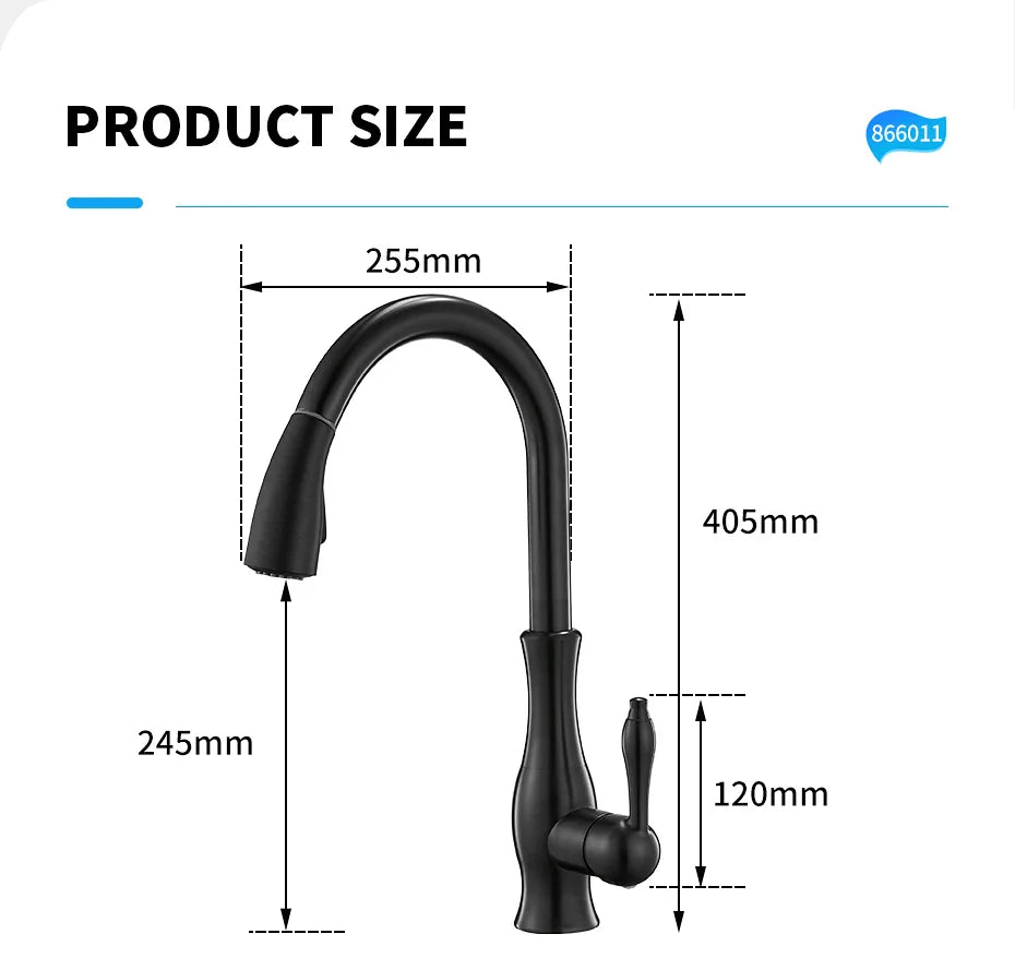 Gold Kitchen Faucets Silver Single Handle Pull Out Kitchen Tap Single Hole Handle Swivel Degree Water Mixer Tap Mixer Tap 866011