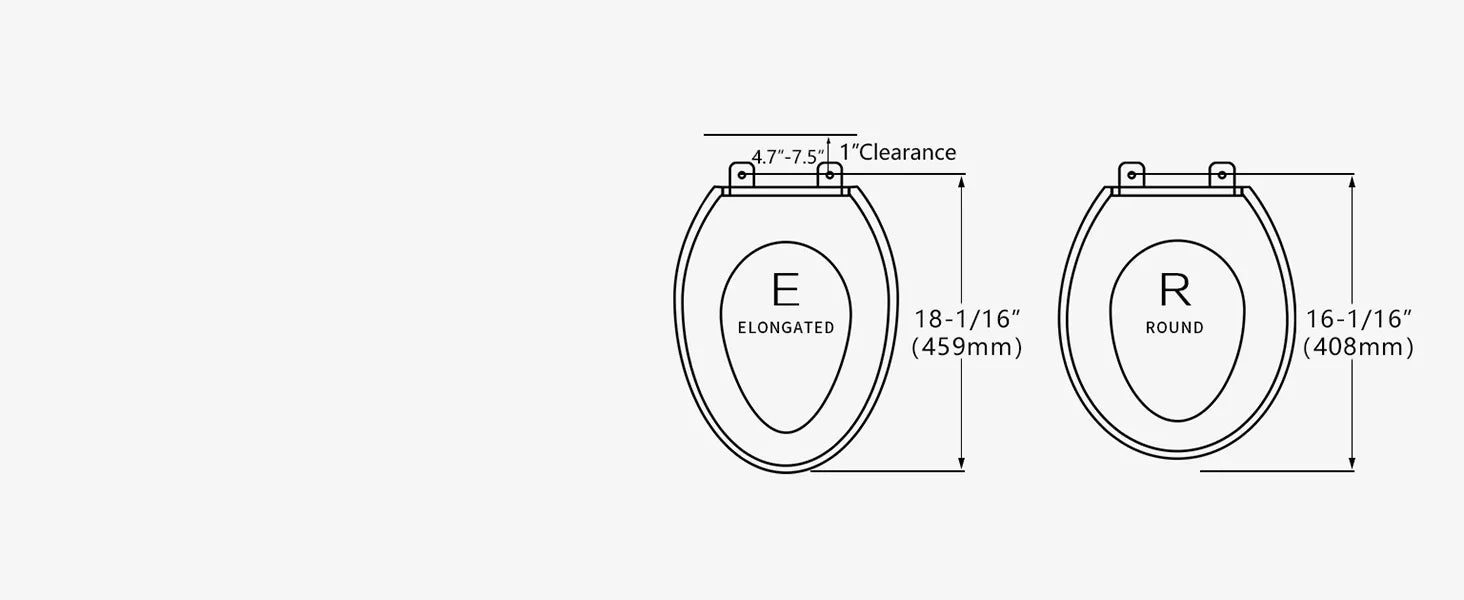 Bidet Toilet Seat, Electric Smart Heated Seat with Slow Closes, Vortex Wash, Warm Dryer, Rear and Front Wash, Warm Water