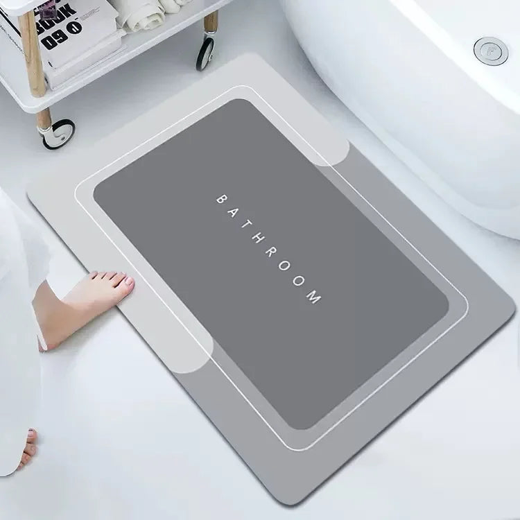 Absorbent Bathroom Bath Mat Anti-slip Shower Rug Quick Drying Bath Mats Kitchen Entrance Doormats Home Floormat Bathtub Carpet