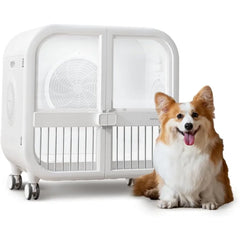 HomeRunPet Drybo Ultra Pet Dryer Box - Ultra Quiet, Smart Temperature Control, 360° Efficient, 4 Locking Swivel Casters for Dogs