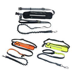 Hands Free Dog Leash with Zipper Pouch Durable Reflective Bungee for Medium to Large Dogs Walking Jogging and Running