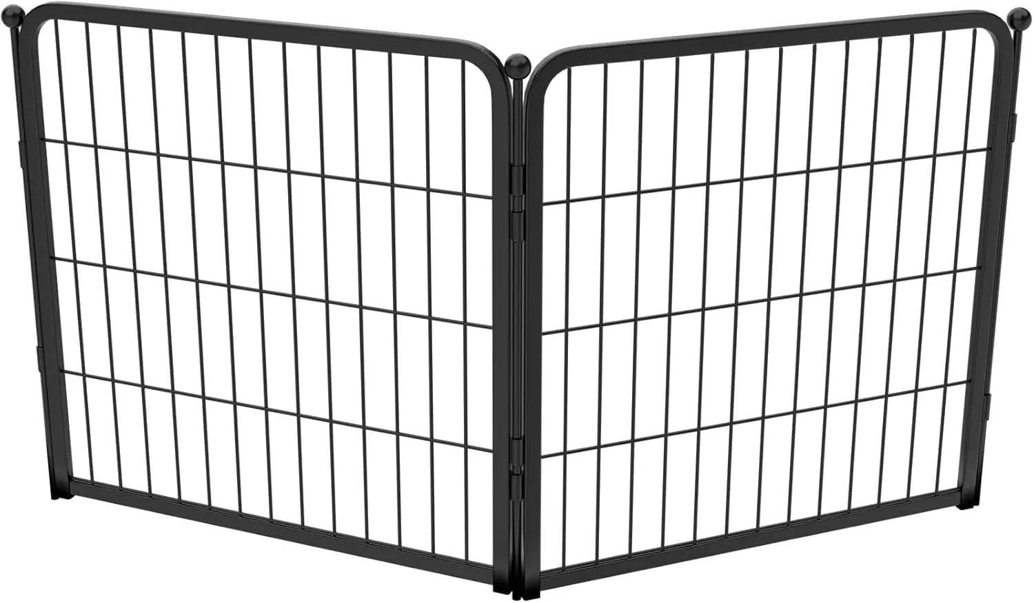 Dog Playpen Designed for Indoor Use, 40" Height for Large Dogs, Black Patented, Heavy Duty Metal Portable Dog Pens Fences