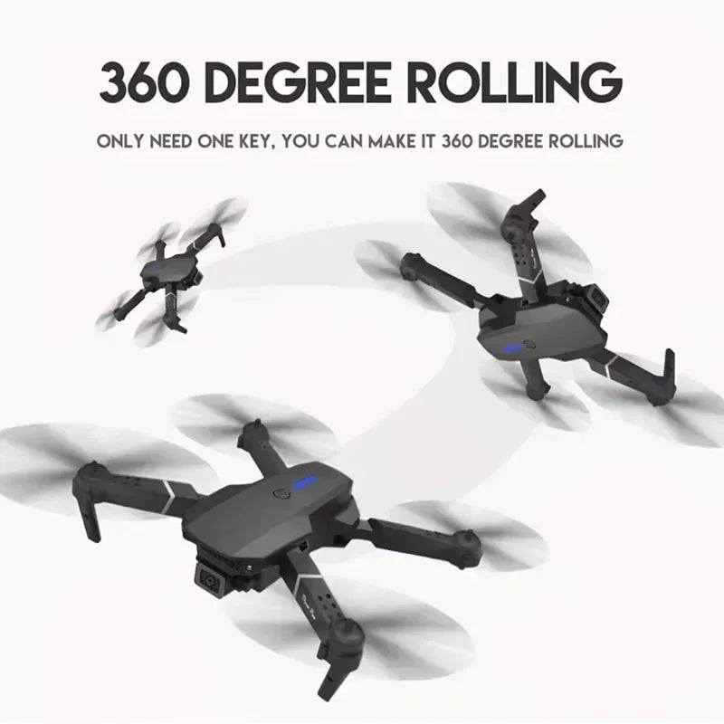 2024 E88Pro RC Drone 4K Professinal With 3 Battery 1080P Wide Angle HD Camera Foldable Helicopter WIFI FPV Height Hold Gift Toy