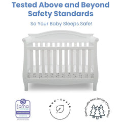 Children Lancaster 4-in-1 Convertible Baby Crib, Bianca White