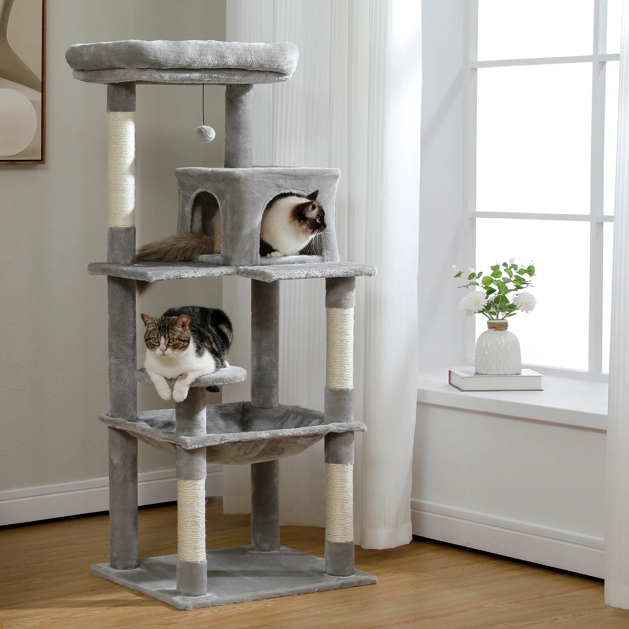 Multi-Level Cat Tree Tower with Condo Scratching Post for Cat Furniture House Cat Scratcher Cat Supplies Cat Toy