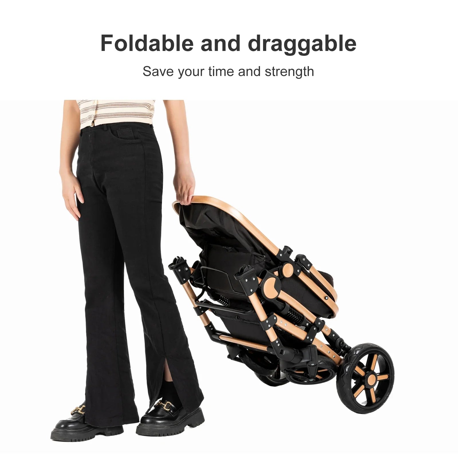 High quality newborn Lightweight  Baby Stroller  Folding Cart  Comfort Baby Stroller 3 in 1 Child Safety Seat With ISOfix