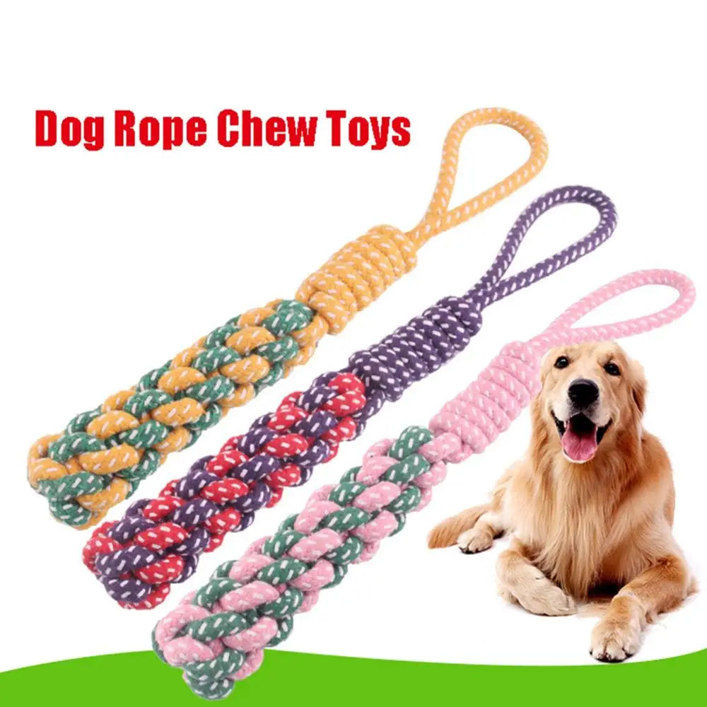 New Guaranteed Entertainment with This Extremely Durable Premium High-Quality Braided Cotton Rope Dog Chew Toy - Reliable, Long-