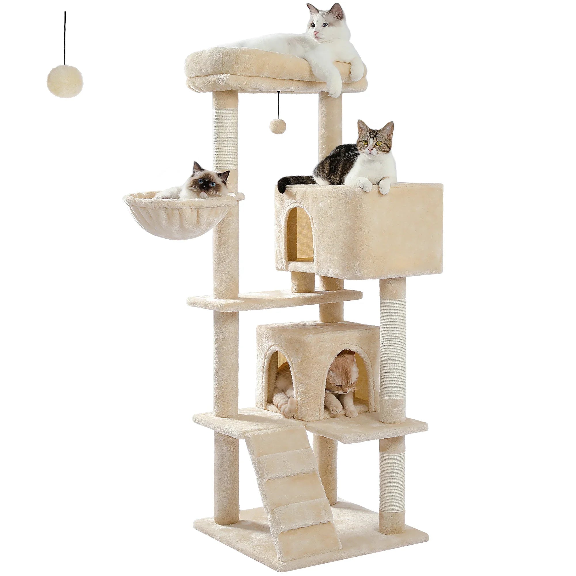 Multi-Level Cat Tree with Condo Scratching Posts Large Cat Tower with Hammock Cat Accessories Kitty Cat Toys Cat Pet Supplies